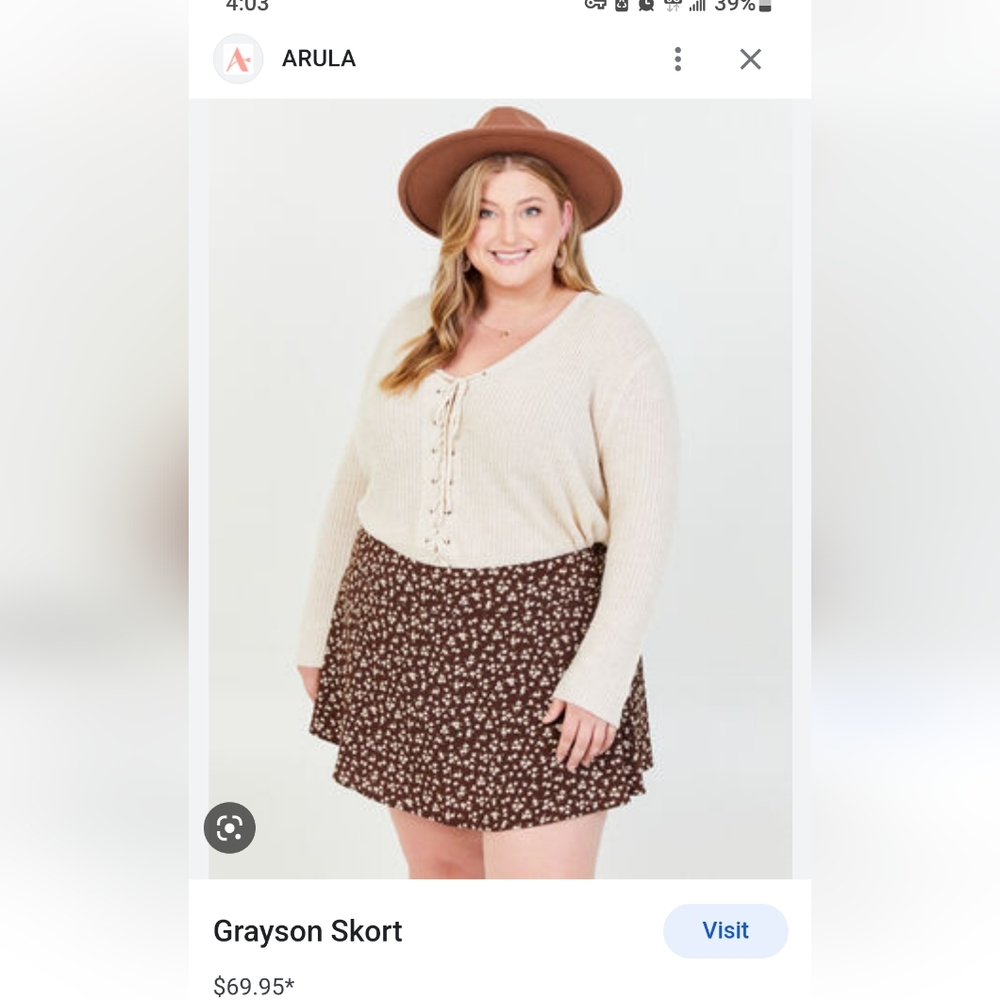 Arula Size C Grayson Skort
